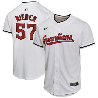 Youth Nike Shane Bieber White Cleveland Guardians Home Game Player Jersey