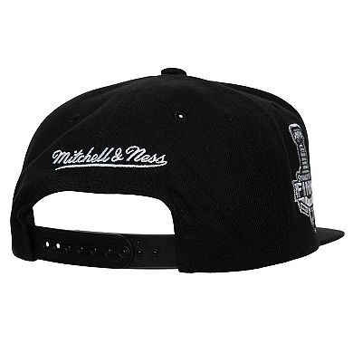 Men's Mitchell & Ness Black Tampa Bay Lightning Core Top Spot Snapback Hat