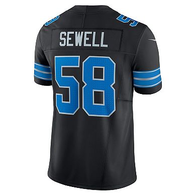 Men's Nike Penei Sewell Black Detroit Lions Vapor F.U.S.E. Alternate Limited Jersey