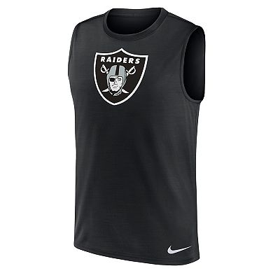 Men's Nike Black Las Vegas Raiders Blitz Legend Muscle Perform Tank Top