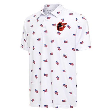 Men's Antigua White Baltimore Orioles Americana Polo