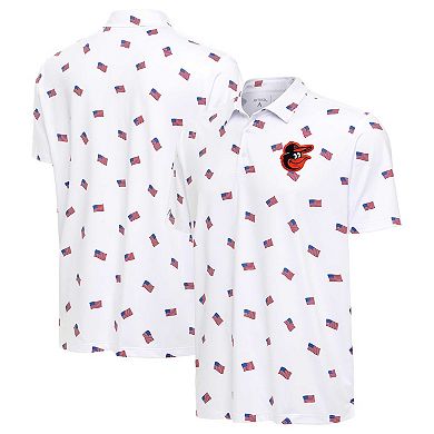 Men's Antigua White Baltimore Orioles Americana Polo