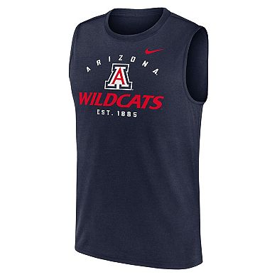 Men's Nike Navy Arizona Wildcats Primetime Legend Lock Up Performance Muscle Tank Top