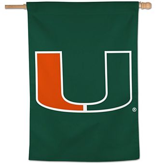 "WinCraft Miami Hurricanes 28"" x 40"" Team Logo Single-Sided Vertical Banner"