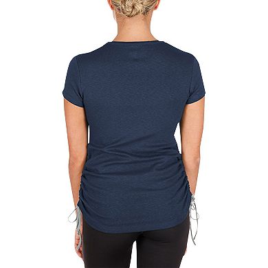 Women's New Era Navy Dallas Cowboys Ruched Side T-Shirt