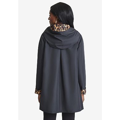 Jessica London Women's Plus Size Reversible A-Line Raincoat