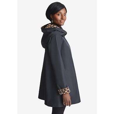 Jessica London Women's Plus Size Reversible A-Line Raincoat
