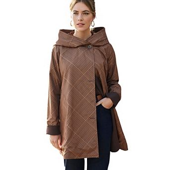 Jessica London Women's Plus Size Reversible A-Line Raincoat
