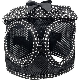 Doggie Design American River Choke Free Dog Polka Dot Ruffle Harness