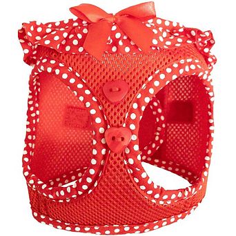 Doggie Design American River Choke Free Dog Polka Dot Ruffle Harness