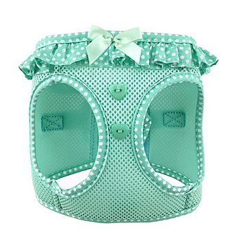 Doggie Design American River Choke Free Dog Polka Dot Ruffle Harness