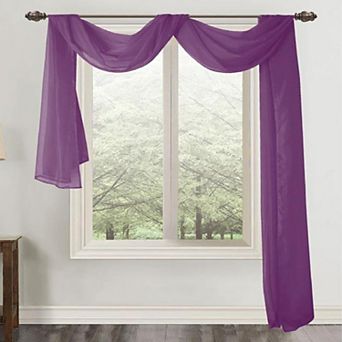 Celine Sheer Sheer Curtain Scarf Valance