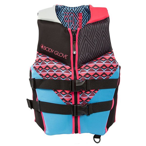 Body GloveのMサイズジャケット。レディース 　M Body Glove Women's Adult Neoprene PFD Life Jacket and Vest, Dual