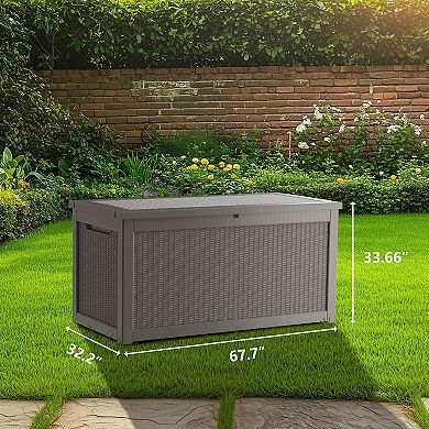 260 Gal. Resin Outdoor Storage Deck Box