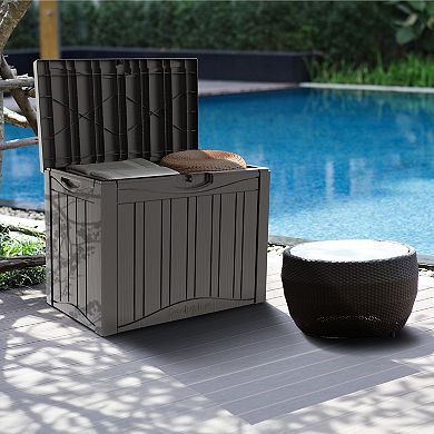 Premium 45 Gallon Deck Box Upgraded Heavy-Duty Storage with Enhanced Durability​