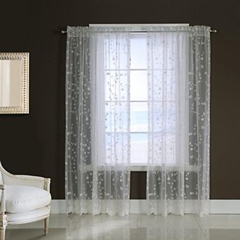 Commonwealth Grandeur Deep Scalloped Embroidery Pole Top Window Panel