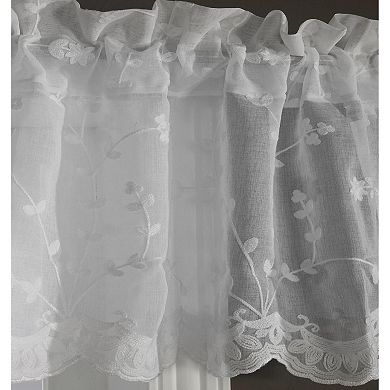 Commonwealth Grandeur Deep Scalloped Embroidery Pole Top Window Panel