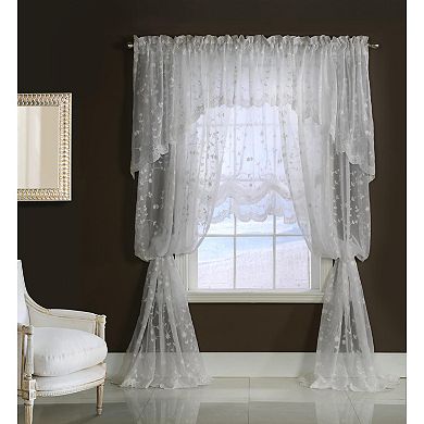 Commonwealth Grandeur Deep Scalloped Embroidery Pole Top Window Panel
