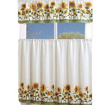 Marcielo 3 pc Printed Kitchen Curtain Sunflower