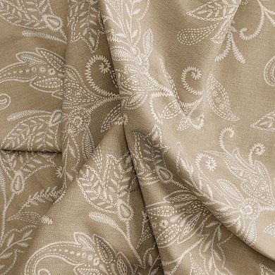 Curtain Lexington Leaf Printed Leaf Pattern Tailored Valance
