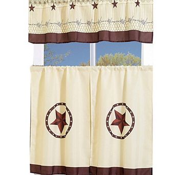 Marcielo 3 pc Printed Kitchen Curtain Stars