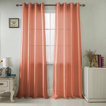 Nancy Faux Luxurious Silk Premium Grommet Curtain Panel