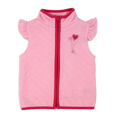 Baby Girls 3 Piece Hearts Vest Set