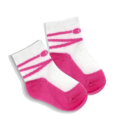 Baby Girls 3 Piece Ballet Bodysuit, Pants And Socks Set