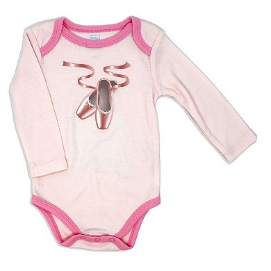 Baby Girls 3 Piece Ballet Bodysuit, Pants And Socks Set