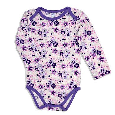 Baby Girls 3 Piece Purple Floral Vest Set