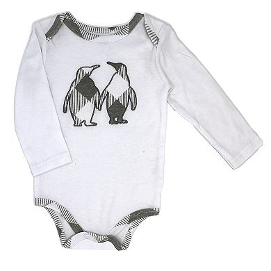 Baby Boys And Girls Gray Buffalo Plaid Plush 3 Piece Lounge Set