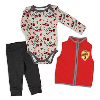 Baby Boys 3 pc Fire Patrol Vest Set