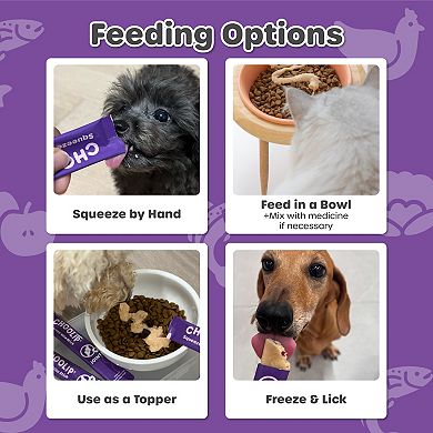 Choolip Squeeze Vita Stick - Joints Support - Natural Vitamin-Infused Cat and Dog Treats - 7 Sticks