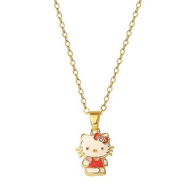 Sanrio Hello Kitty 18k Gold Flash Plated Mommy & Me Pendant Necklace Duo Set