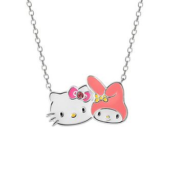 Sanrio Hello Kitty & My Melody Silver Plated Necklace