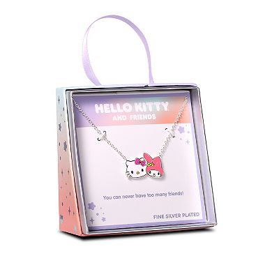Sanrio Hello Kitty & My Melody Silver Plated Necklace
