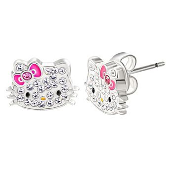 Sanrio Hello Kitty Silver Plated Stud Earrings