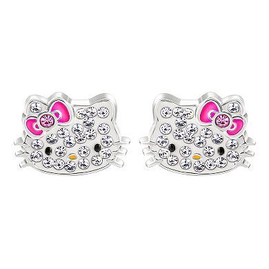 Sanrio Hello Kitty Silver Plated Stud Earrings