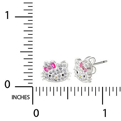 Sanrio Hello Kitty Silver Plated Stud Earrings
