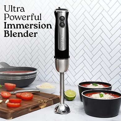Zulay Powerful Immersion Blender Handheld Mixer - 800 Watt Hand Blender