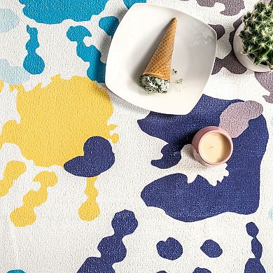 nuLOOM Pinkie Machine Washable Handprint Kids Area Rug