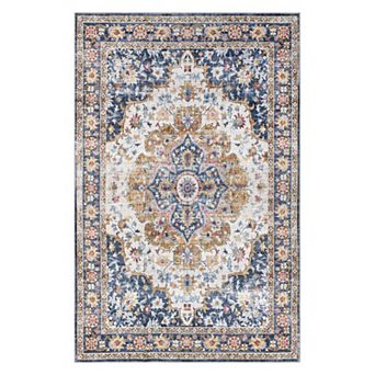 nuLOOM Emi Traditional Spill Proof Machine Washable Area Rug