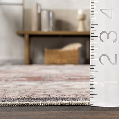 nuLOOM Jenise Traditional Medallion Machine Washable Area Rug