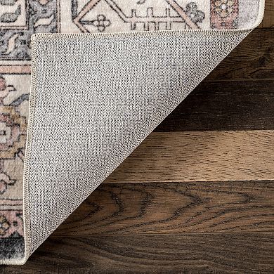 nuLOOM Jenise Traditional Medallion Machine Washable Area Rug