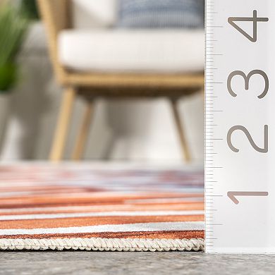 nuLOOM Auri Double Palm Indoor/Outdoor Machine Washable Area Rug