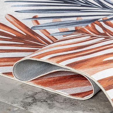 nuLOOM Auri Double Palm Indoor/Outdoor Machine Washable Area Rug