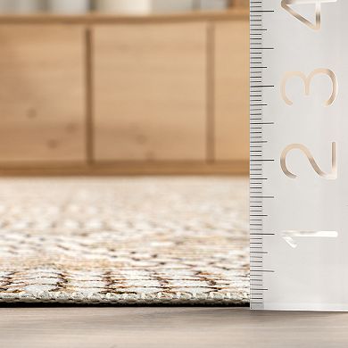 nuLOOM Una Lattice Spill Proof Machine Washable Area Rug
