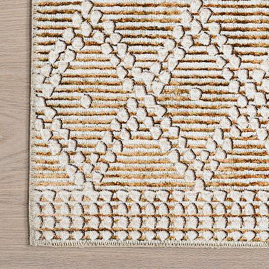 nuLOOM Una Lattice Spill Proof Machine Washable Area Rug