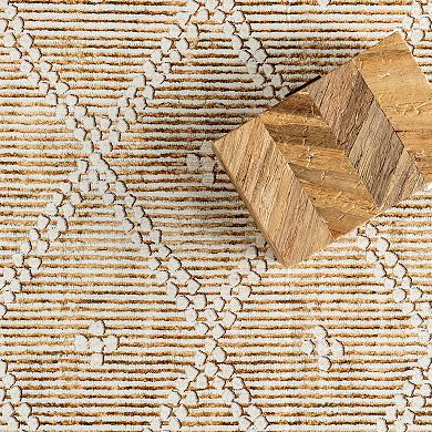 nuLOOM Una Lattice Spill Proof Machine Washable Area Rug