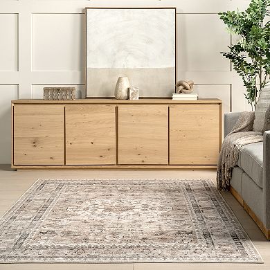 nuLOOM Davi Faded Spill Proof Machine Washable Area Rug